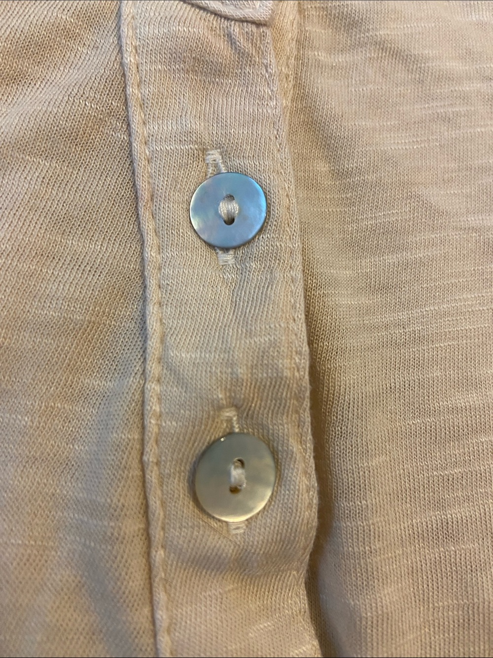 Wonderly Beige Short-Sleeve Tiered Henley Tunic - Picture 6 of 10